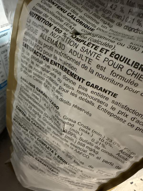 2 holes in side of bag