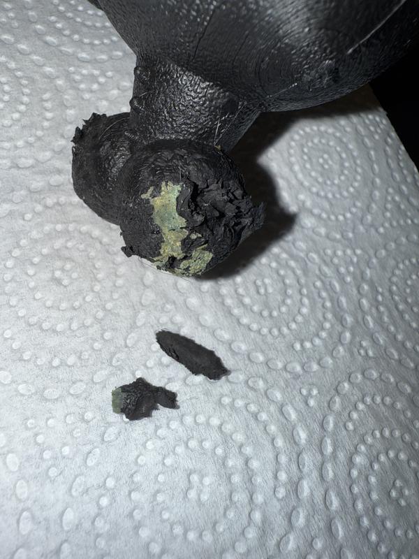 Easily bit into and pieces removed almost immediately.