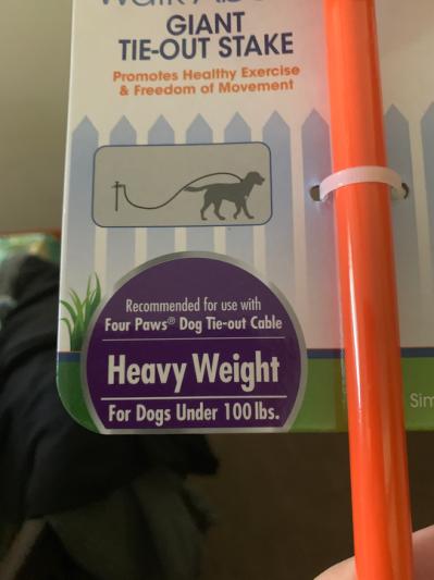 Recommended for dogs under 100lbs...but classified for large and giant breeds...