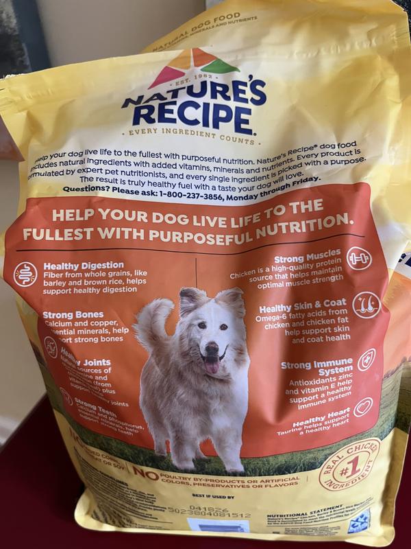 Clear feeding guidelines and ingredients.