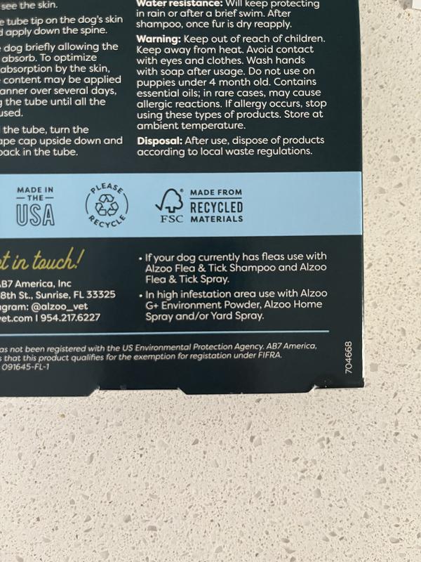 Recommendation to use with other products at the bottom of the box