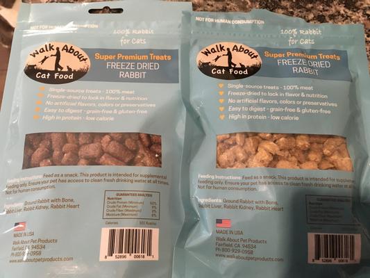 Walk About Freeze Dried Rabbit Cat Treats Walk About Freeze Dried Rabbit Cat Treats
