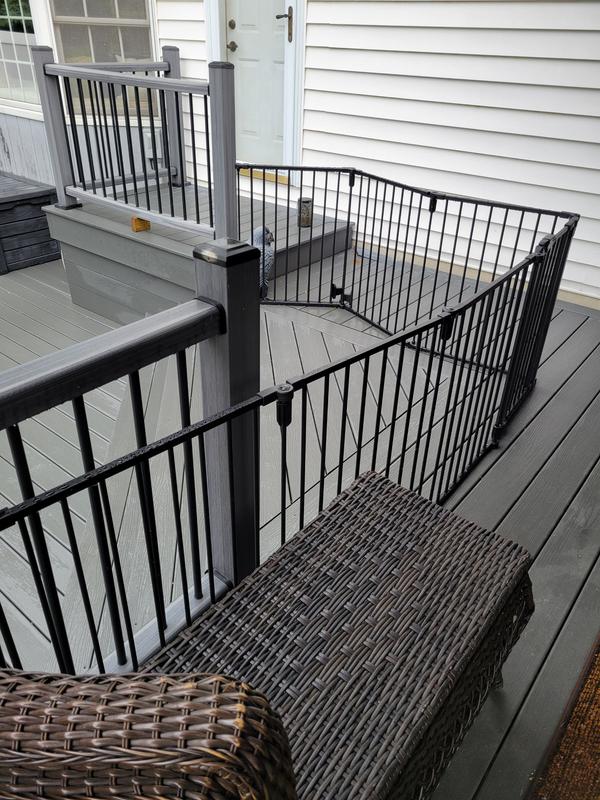 FRISCO Steel 8Panel Configurable Dog Gate and Playpen, 30in, Grey