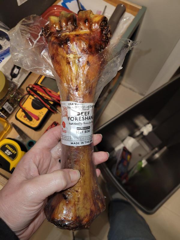 BONES & CHEWS Made in USA Beef Foreshank Bone Dog Treat, 2 count