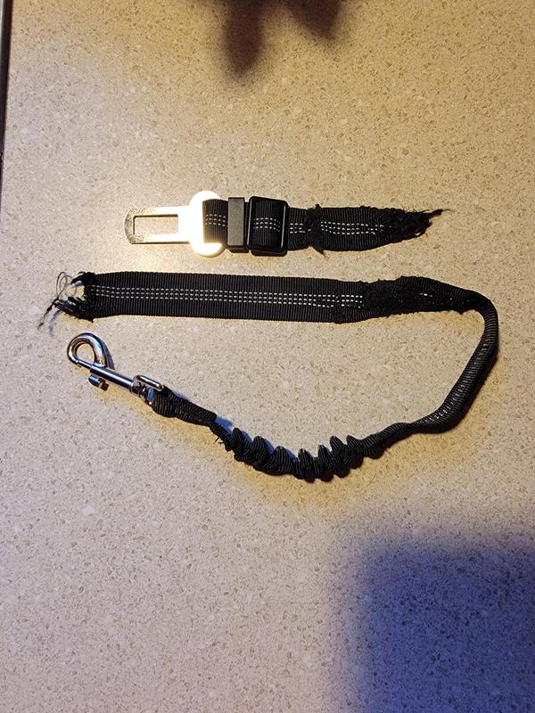 SLOWTON Adjustable Dog Car Seat Belt, 2 count, Black