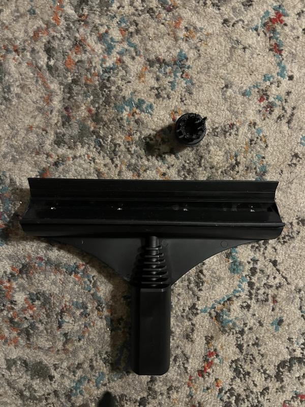 Size comparison of window squeegee and small brush attachments