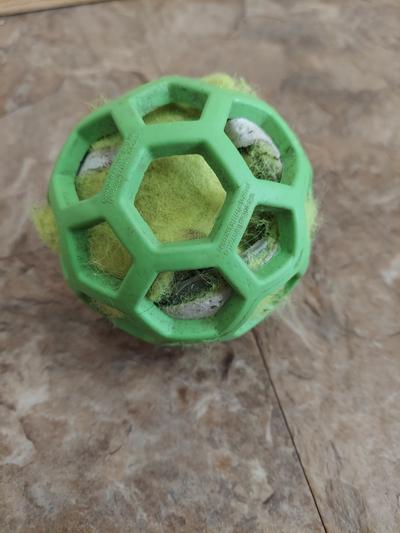 ALL FOR PAWS Pet HOL-ee Roller Dog Toy Puzzle Ball, Natural Rubber -  Lightweight, Ideal Bounce Balls for Dogs -Stretchy Rubber Dog Ball Toy for  Large