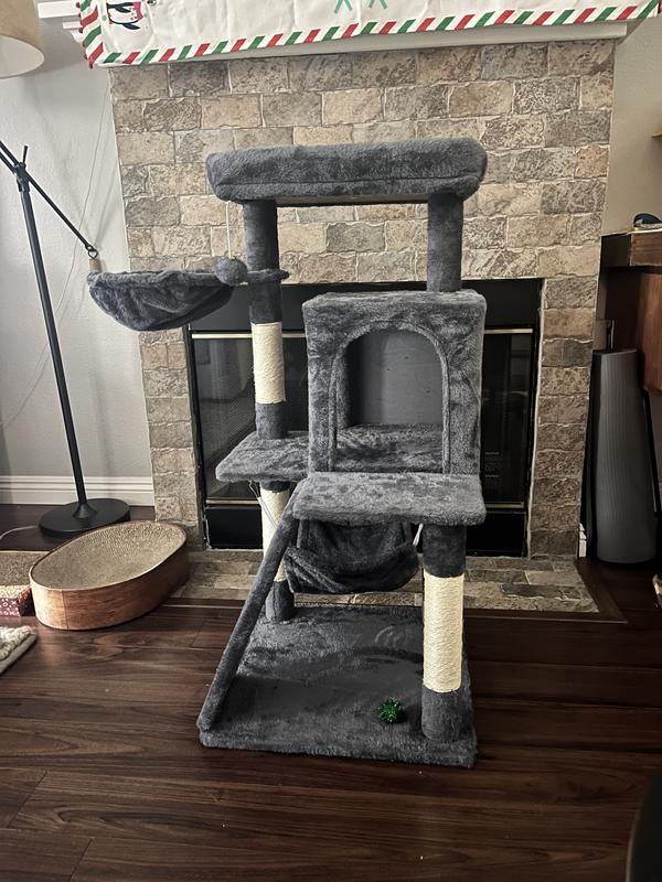 Good for small or medium cats / buy the larger tree and hammock - good for smaller rooms