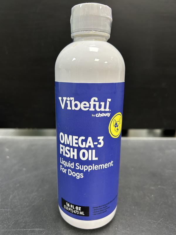 Vibeful Omega 3 Fish Oil Liquid Skin Coat Supplement for Dogs