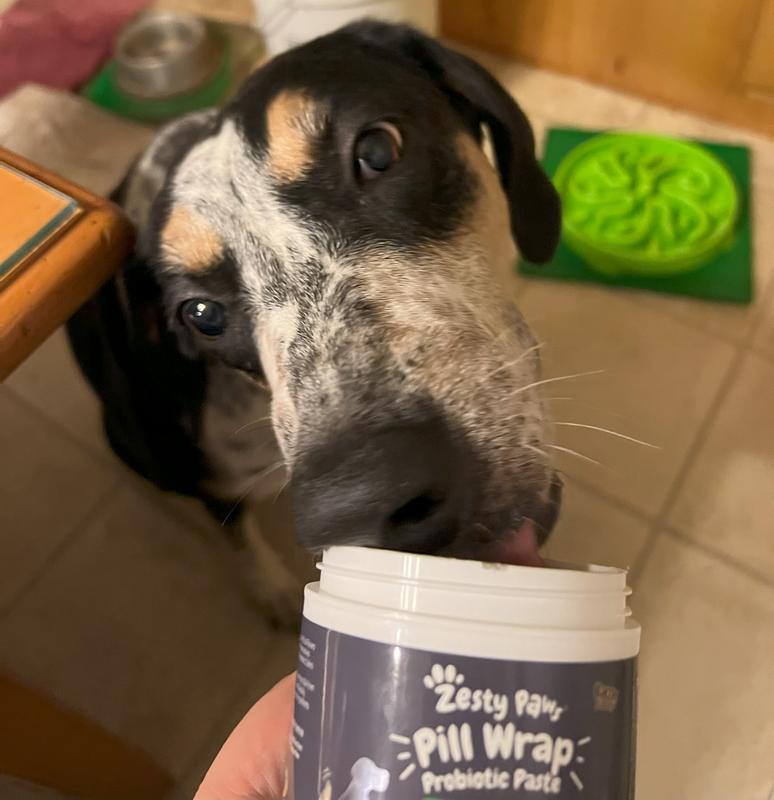 Excited to get her vitamins!