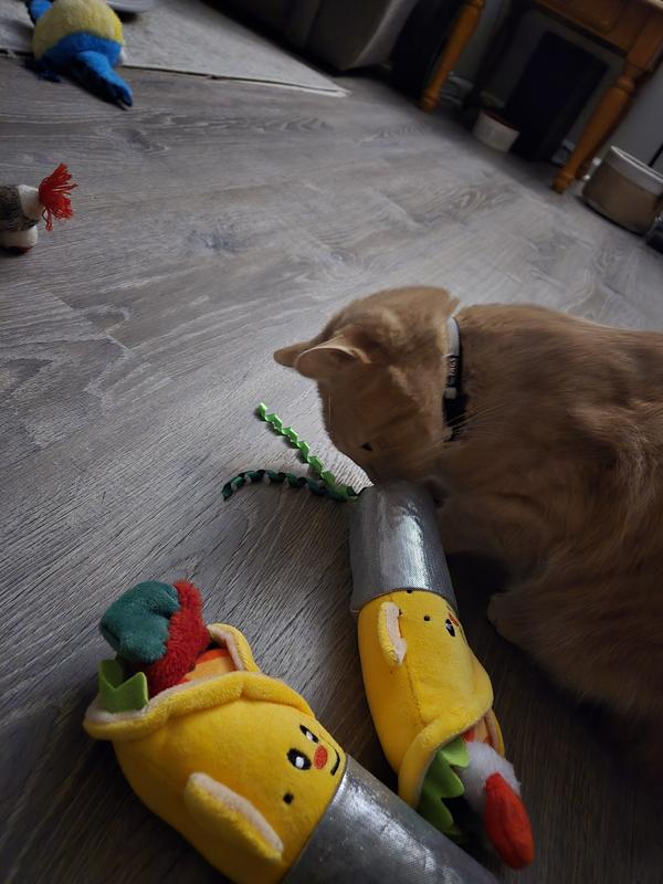 Out of Stock FRISCO Holiday Elf Burrito Plush Kicker Cat Toy