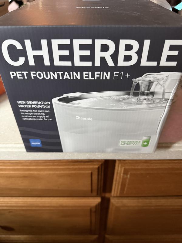 CHEERBLE E1+ Stainless-Steel Cat Fountain, 2-L, White - Chewy.com