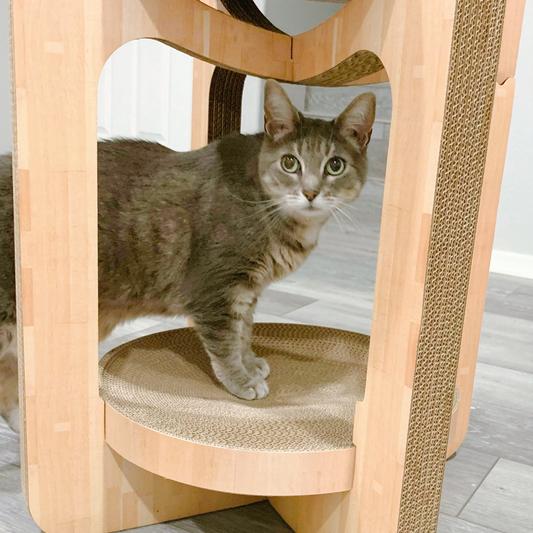 NECOICHI Cozy Cat Scratcher Tower Toy