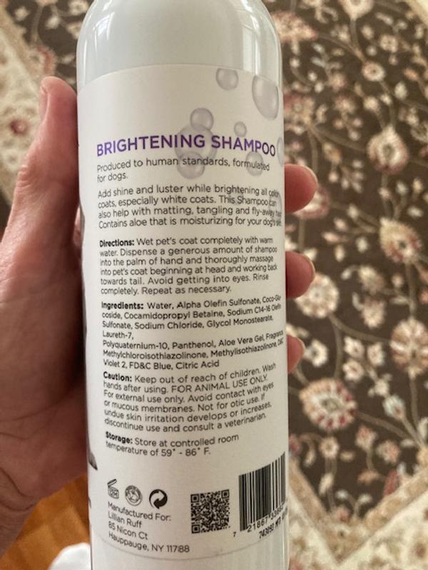 Back of Shampoo Bottle