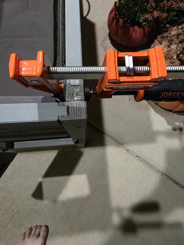 Significant crack requiring repair with glue before roof could be attached