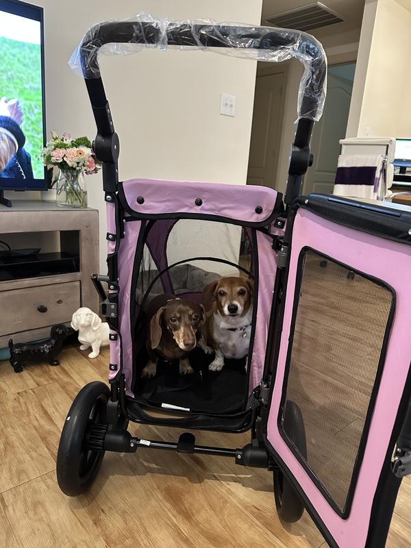 PET GEAR Excursion NoZip Dog & Cat Stroller, Mountain Lilac