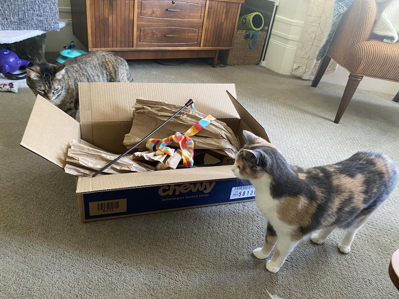 All this packaging for a stick toy?