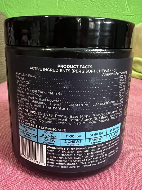 Back of product showing ingredients and serving suggestions