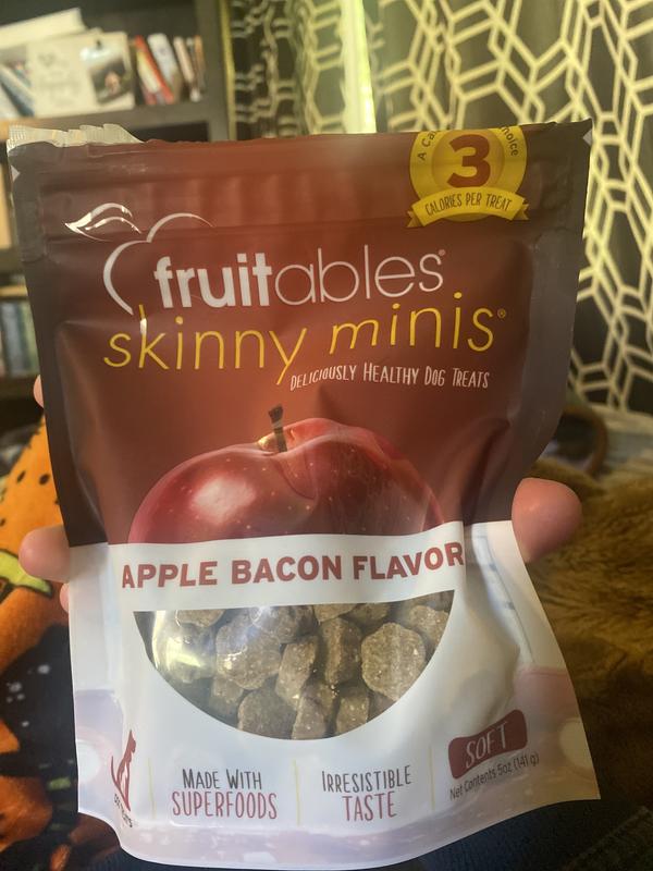 FRUITABLES Skinny Minis Apple Bacon Flavor Soft Chewy Dog Treats 5 oz bag Chewy