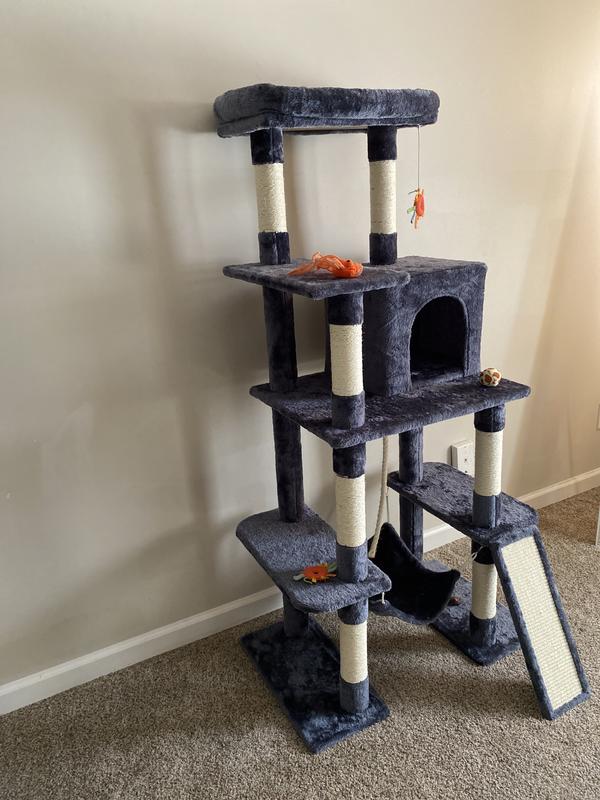 YAHEETECH Multi-Level 63-in Plush Cat Tree, Beige - Chewy.com