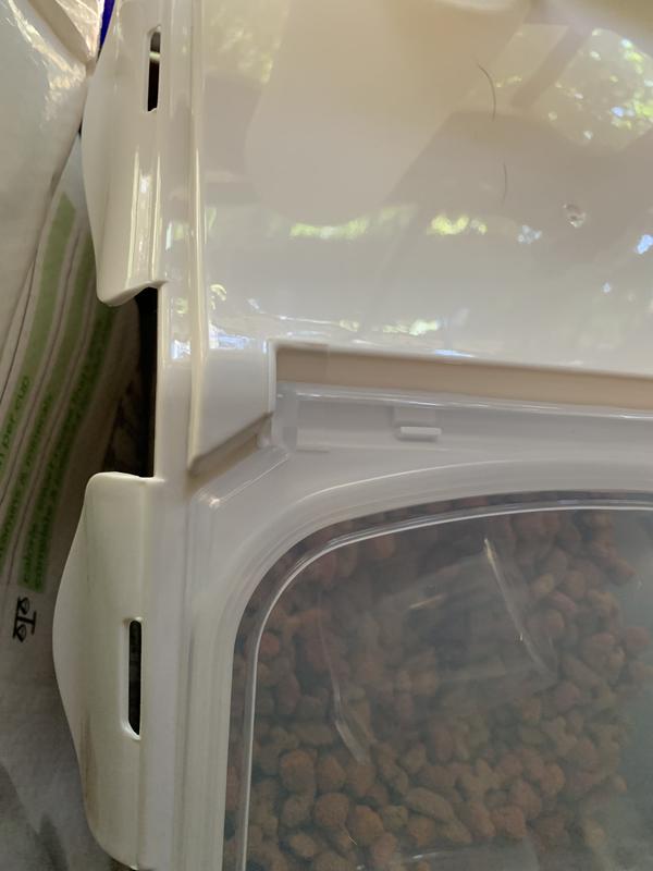 HANAMYA BPA Free Pet Food Storage Container & Measuring Cup, White, 15