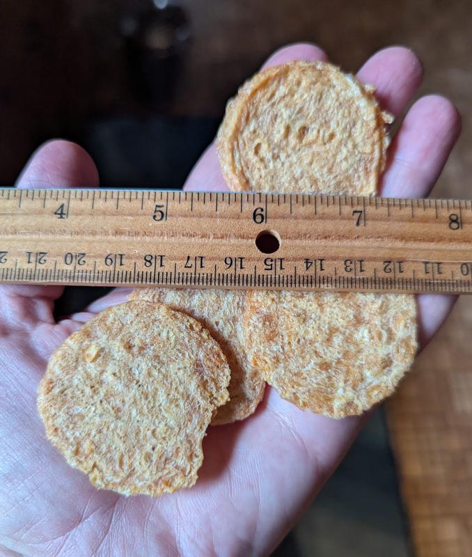 A great size- big enough that I don't feel like a skinflint when I give them treats!