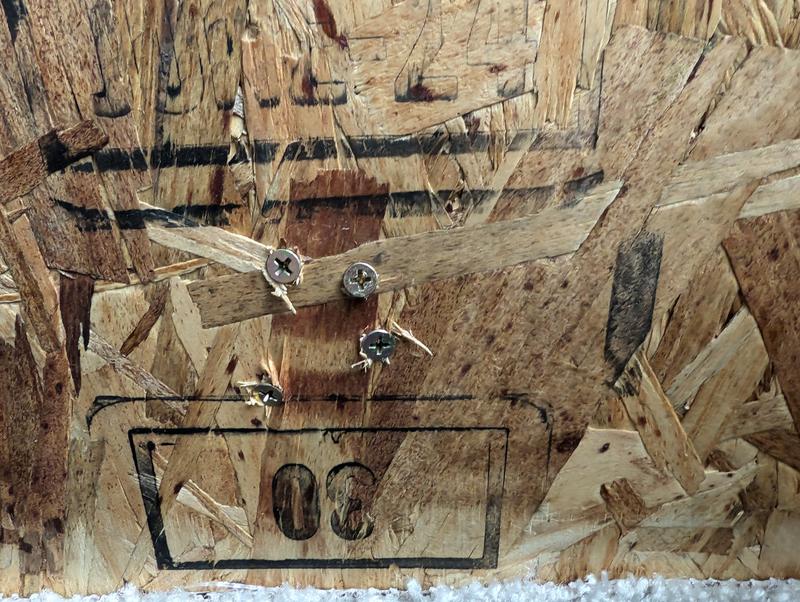 crooked screws in the base