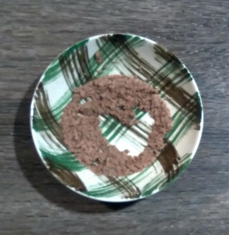 After a meal of FF Kitten Ocean Whitefish! I have other photos of him eating, but can't get them off my phone.