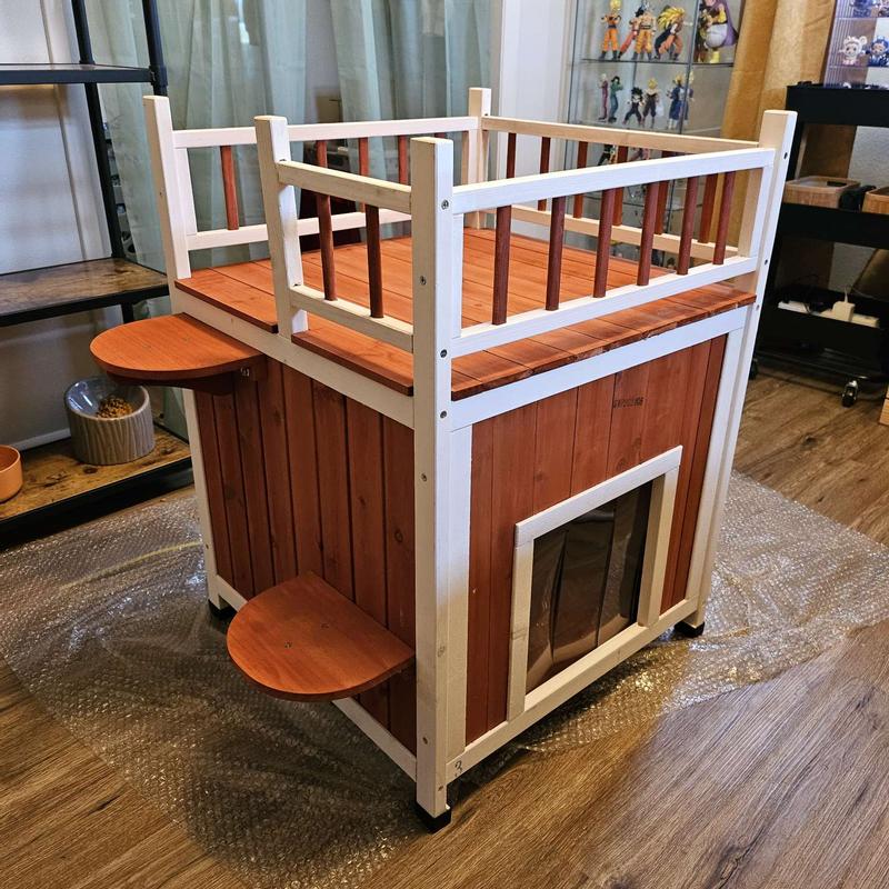 This is the larger size which I recommend because it appears to be the perfect size for more than one cat.