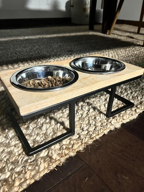 Frisco Wooden Elevated Dog & Cat Diner, 2-Cup