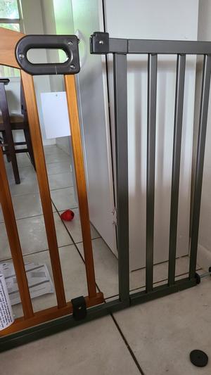 Summer by Ingenuity Decorative Wood & Metal Pressure Mounted Dog Gate