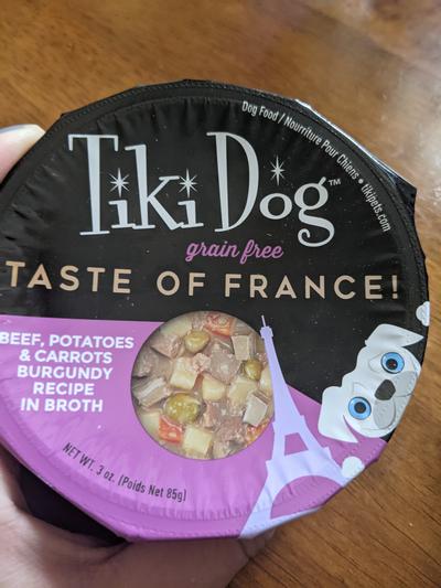 TIKI DOG Taste of France Beef, Potatoes & Burgundy Recipe in Broth ...