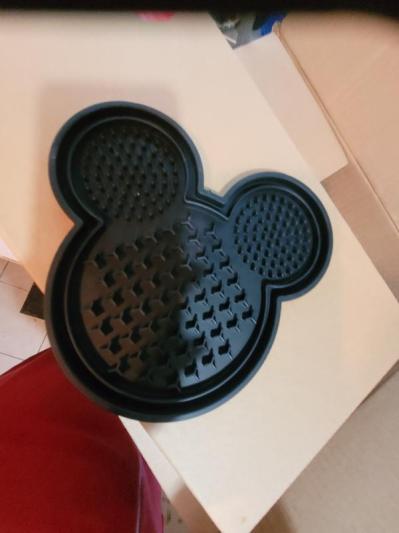 DISNEY Mickey Silicone Dog & Cat Treat Yummy Mat, Black 