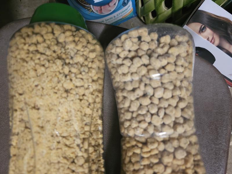 Older nuggets on right, new shipment on left