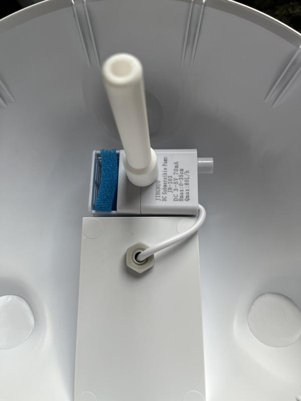 Wire to power the pump is so tight with no slack that it eventually broke