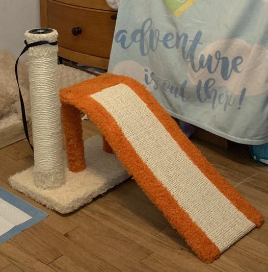 ARMARKAT Real Wood Sisal Carpet Ramp & Two-Level Platform Cat Tree ...