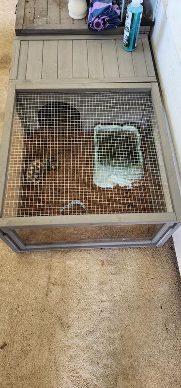 PawHut Wooden Indoor/Outdoor Tortoise Habitat