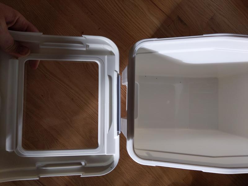 Kitchen Flour Box with Wheels Seal Locking Lid PP Rice Storage Container  Food Containers ((33Ib /