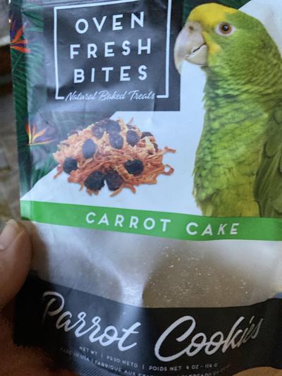 Caitec Oven Fresh Bites Carrot Cake Cookies Parrot Treats, 4-oz bag