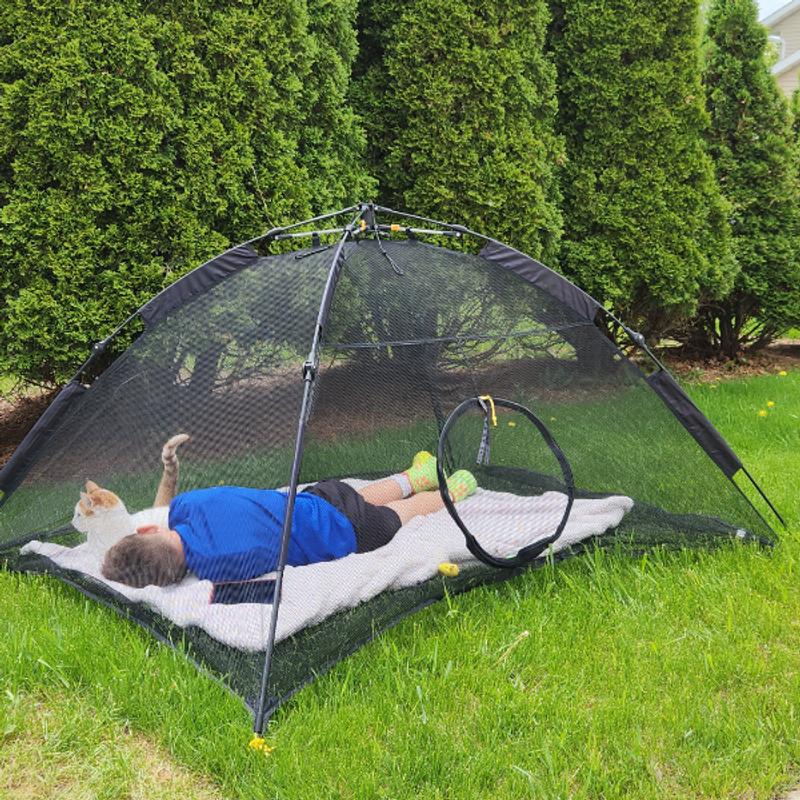 My son wanted to get in there with him :)