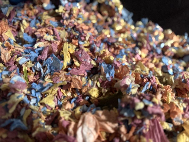 Close up of the bedding