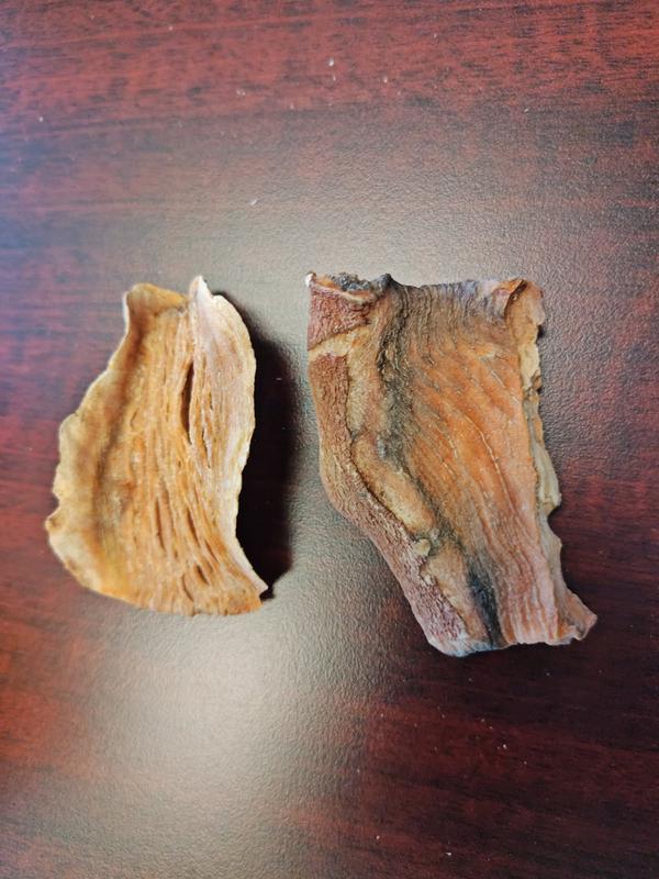 The piece on the left is nothing but skin.