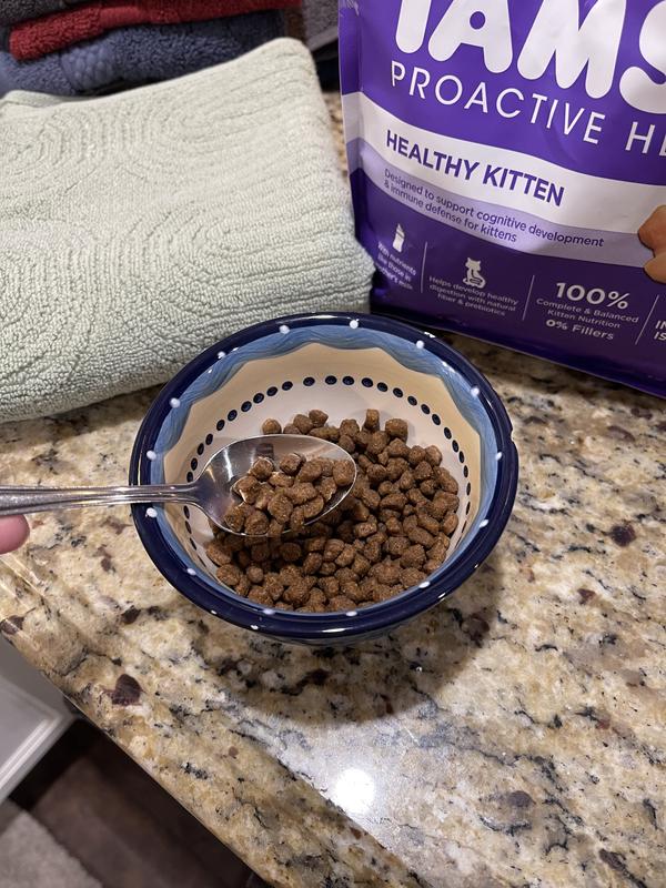Nice small kibble that is appropriate for little kittens! The big cats enjoy it, too!