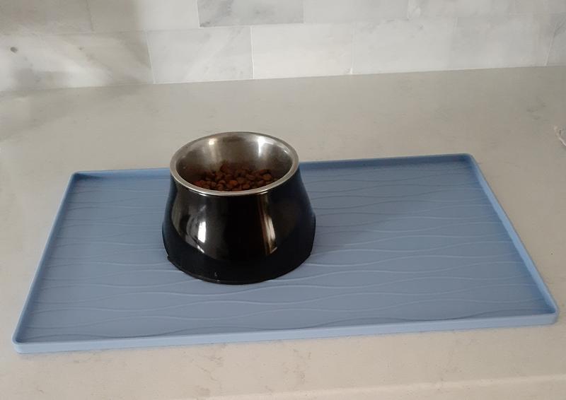 FRISCO Silicone Dog & Cat Food Mat, Blue, Large