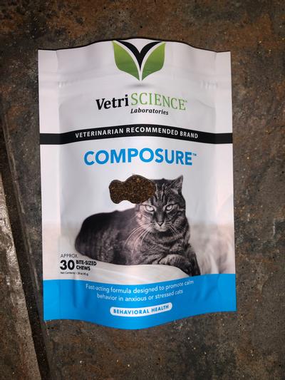 VETRISCIENCE Composure Chicken Liver Flavored Soft Chews Calming Supplement for Cats 60 count Chewy