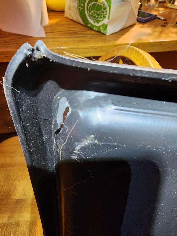 hole in corner of tray