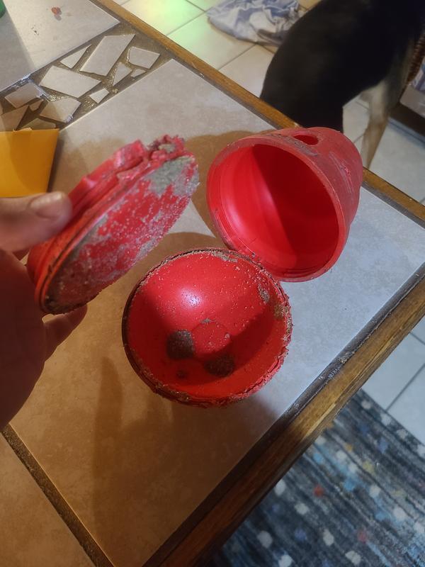 Kong wobbler treat dispensing dog toy It's awesome toy to keep my dog to  stay busy but I need them to make…