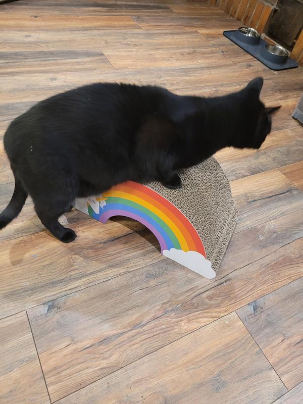 Kensie Fur Heart Cat Scratcher, Pink, Large