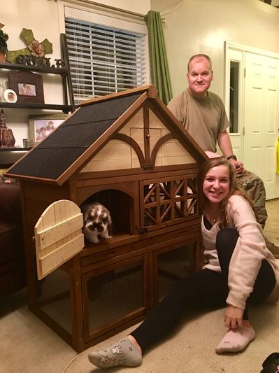 merry products tudor decorative rabbit hutch