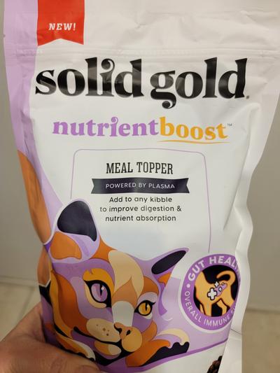 Solid Gold NutrientBoost Cat Food Topper package front